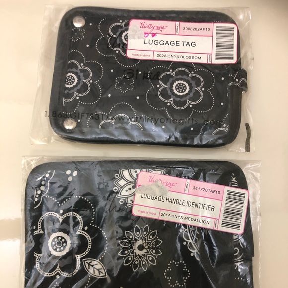❤️3/$30 Thirty One 2pc Luggage TAG & HANDLE IDENTI